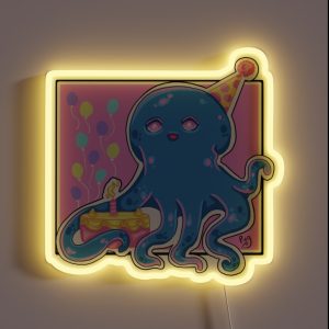 Birthday Octopus RGB Neon Sign Birthday Octopus RGB Neon Sign