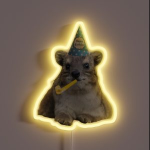 Birthday Rock Hyrax RGB Neon Sign