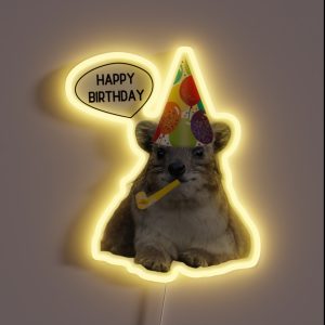 Birthday Rock Hyrax RGB Neon Sign