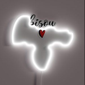 Bisou Kiss In French RGB Neon Sign
