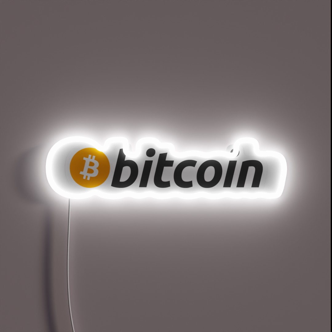 Bitcoin BTC Original Logo RGB Neon Sign Bitcoin BTC Original Logo RGB Neon Sign