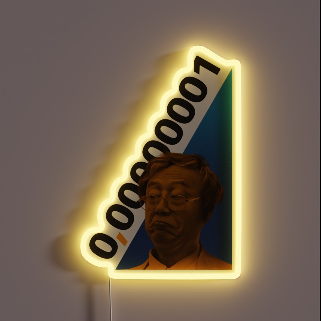 Bitcoin Creator Satoshi Nakamoto RGB Neon Sign Bitcoin Creator Satoshi Nakamoto RGB Neon Sign