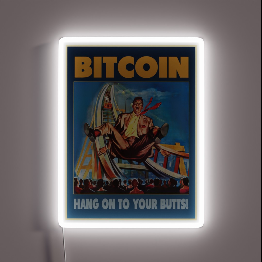 Bitcoin Roller Coaster RGB Neon Sign Bitcoin Roller Coaster RGB Neon Sign