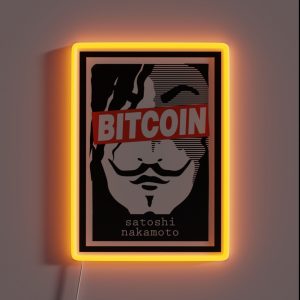 Bitcoin Satoshi Nakamoto RGB Neon Sign Bitcoin Satoshi Nakamoto RGB Neon Sign