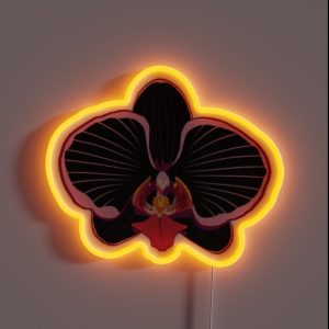 Black And Pink Orchid RGB Neon Sign