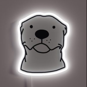 Black And White Dog RGB Neon Sign