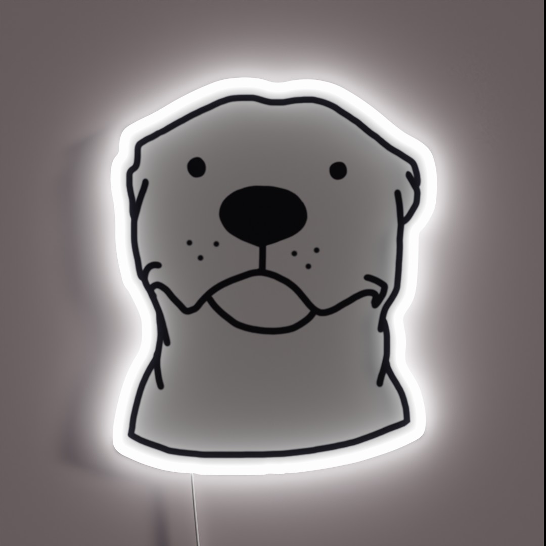 Black And White Dog RGB Neon Sign Black And White Dog RGB Neon Sign