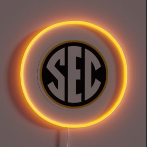 Black And Yellow Sec Logo RGB Neon Sign