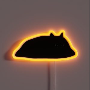 Black Cat Loaf Blob Meme RGB Neon Sign Black Cat Loaf Blob Meme RGB Neon Sign