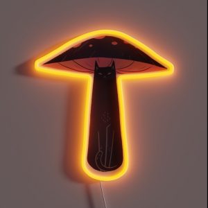 Black Cat Meowshroom RGB Neon Sign Black Cat Meowshroom RGB Neon Sign