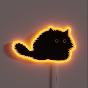 Black Cat RGB Neon Sign