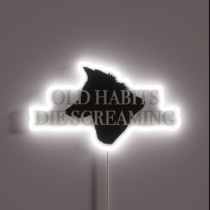 Black Dog Habits RGB Neon Sign