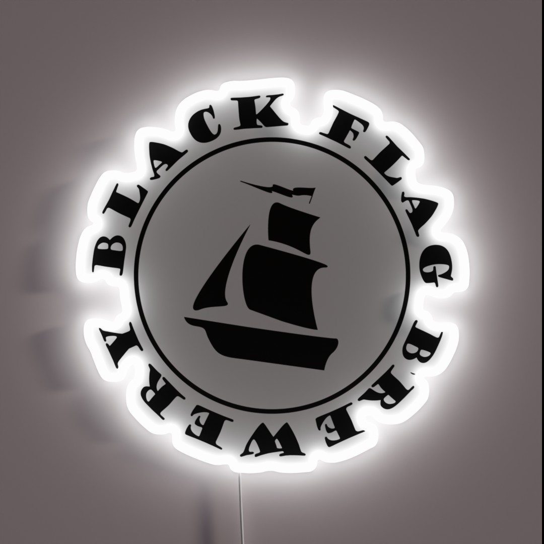 Black Flag Brewery RGB Neon Sign Black Flag Brewery RGB Neon Sign