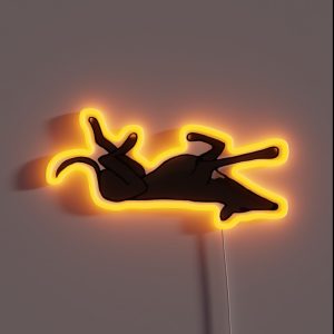 Black Greyhound Roaching RGB Neon Sign