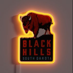 Black Hills South Dakota Vintage Travel Decal RGB Neon Sign