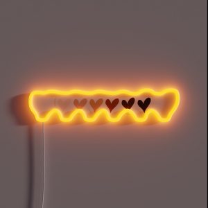 Black Lives Matter Hearts Emoji RGB Neon Sign Black Lives Matter Hearts Emoji RGB Neon Sign