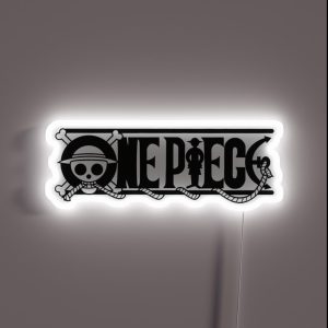 Black One Piece Logo RGB Neon Sign