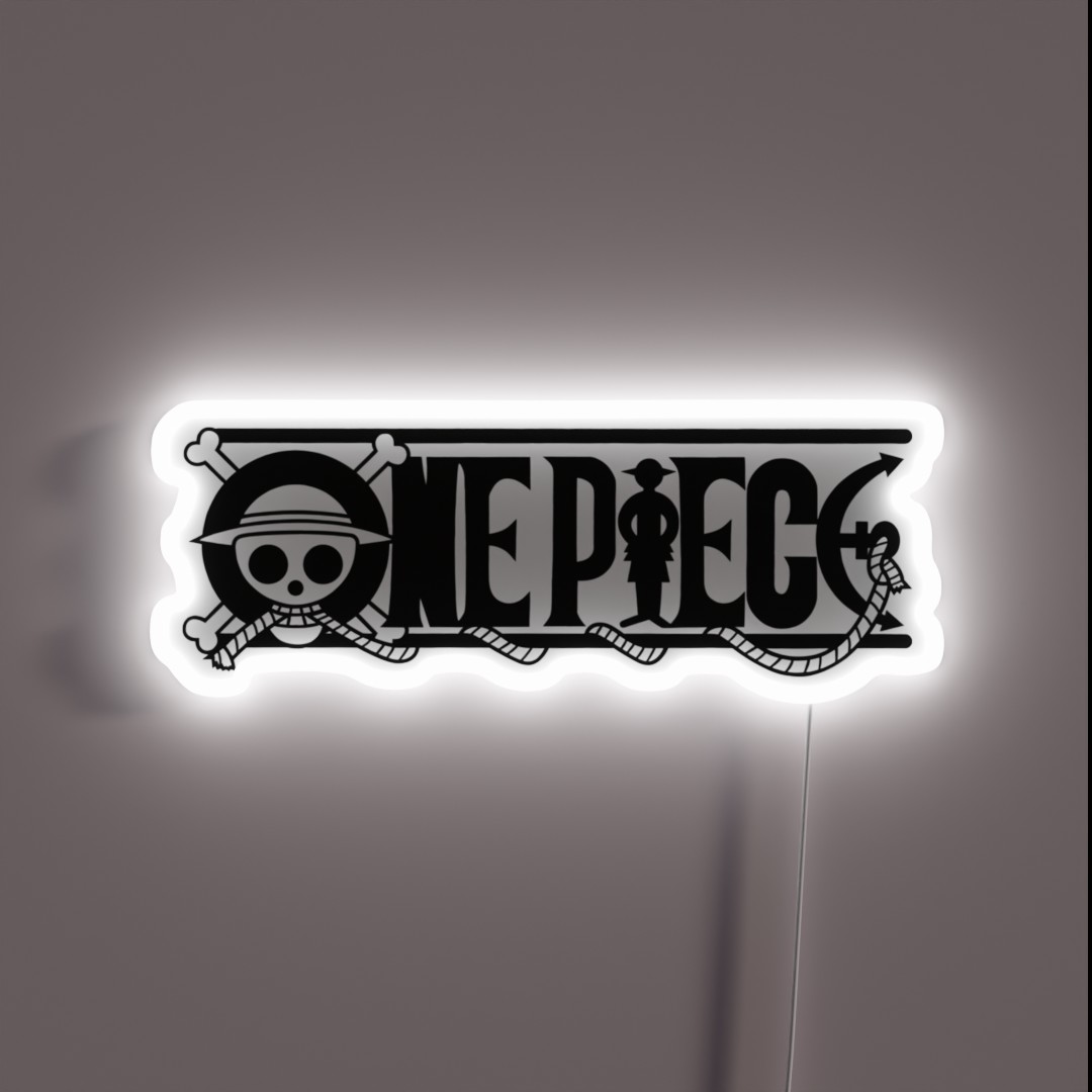 Black One Piece Logo RGB Neon Sign Black One Piece Logo RGB Neon Sign