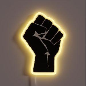 BLACK POWER FIST RGB Neon Sign