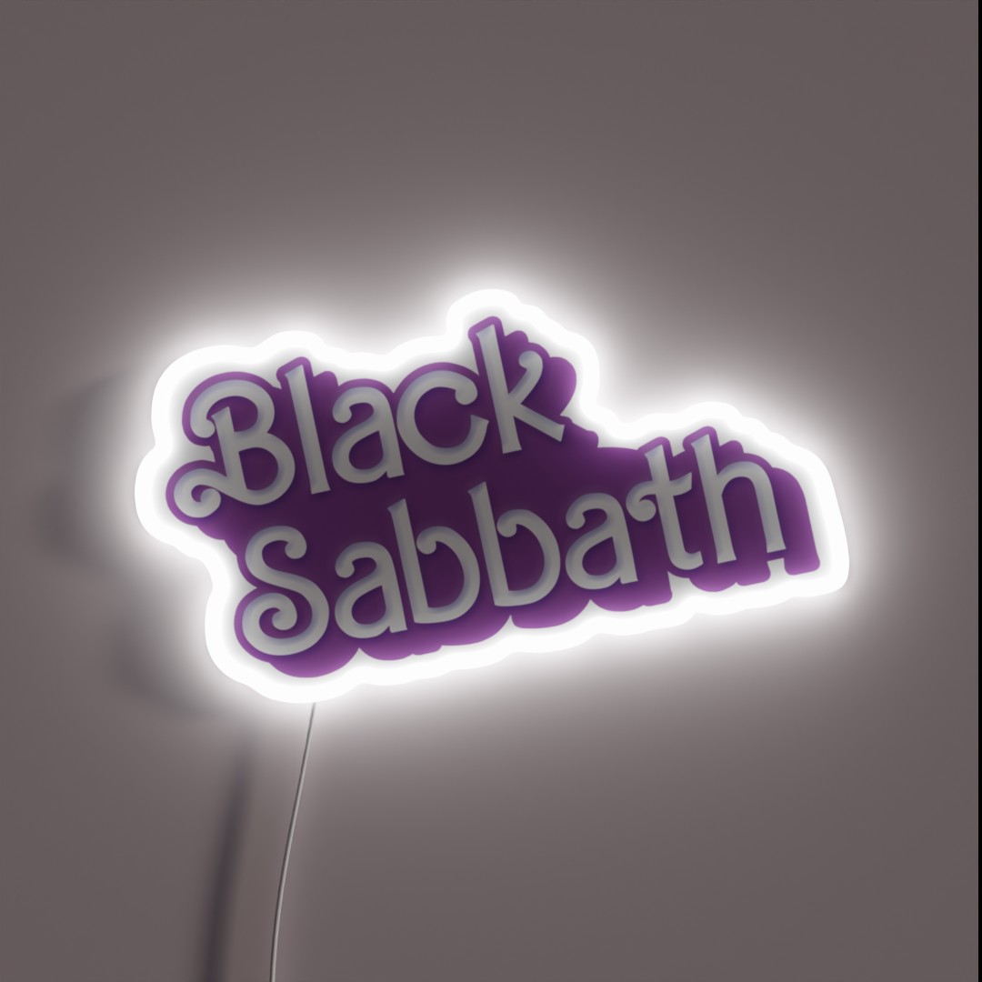 Black Sabbath But In Purple RGB Neon Sign Black Sabbath But In Purple RGB Neon Sign