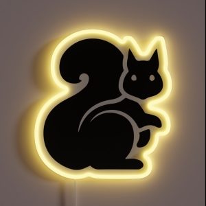 Black Squirrel Kent Ohio RGB Neon Sign