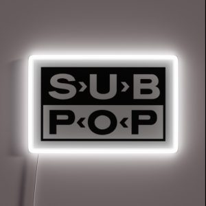 Black Sub Pop Records Classic RGB Neon Sign