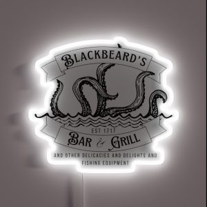 Blackbeard S Bar And Grill RGB Neon Sign