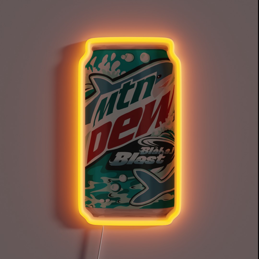 Blahaj Beverage RGB Neon Sign Blahaj Beverage RGB Neon Sign