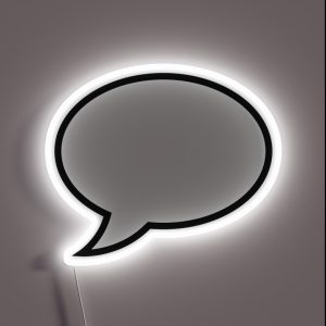 Blank Or Empty Speech Bubble Speech Balloon RGB Neon Sign