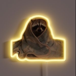 Blanket Racoon RGB Neon Sign