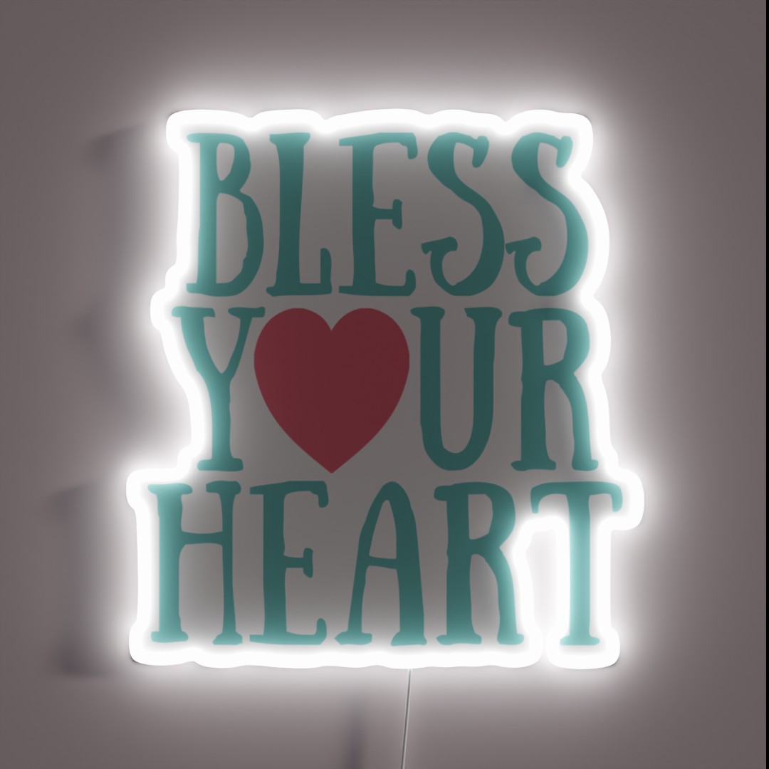 Bless Your Heart RGB Neon Sign Bless Your Heart RGB Neon Sign
