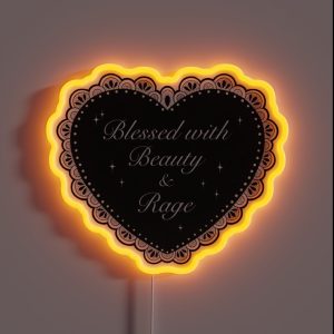 Blessed With Beauty And Rage RGB Neon Sign Blessed With Beauty And Rage RGB Neon Sign
