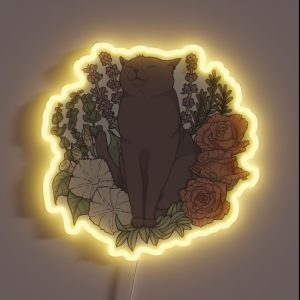 Blissful Cat In Autumn Breeze RGB Neon Sign Blissful Cat In Autumn Breeze RGB Neon Sign