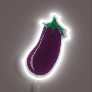 Block Print Aubergine RGB Neon Sign