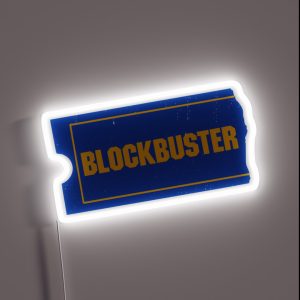 Blockbuster Video Logo RGB Neon Sign