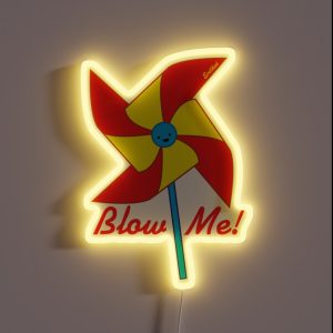 Blow Me Pinwheel RGB Neon Sign Blow Me Pinwheel RGB Neon Sign