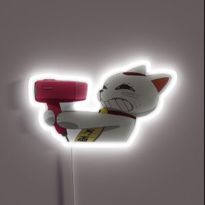 Blowdryer Neko Babaa RGB Neon Sign
