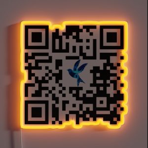 Blue Bird Anime Opening QR Code RGB Neon Sign