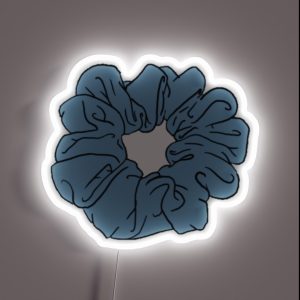 Blue Cartoon Scrunchie RGB Neon Sign