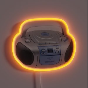 Blue CD Player RGB Neon Sign