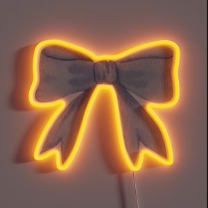 Blue Coquette Bow RGB Neon Sign
