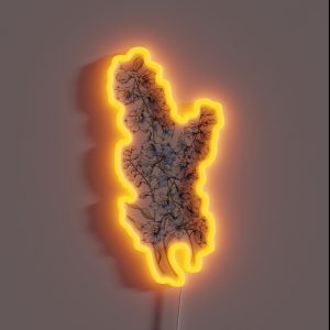 Blue Delphinium Flowers RGB Neon Sign