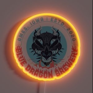 Blue Dragon Brewery Logo RGB Neon Sign