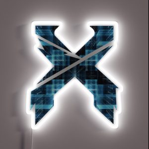 Blue Excision Logo RGB Neon Sign
