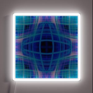 Blue Light Trails Grid RGB Neon Sign