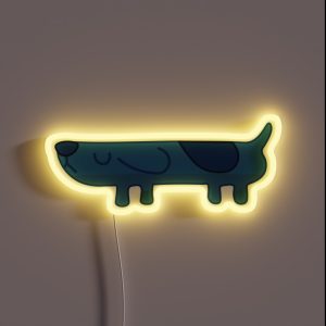 Blue Long Dog RGB Neon Sign