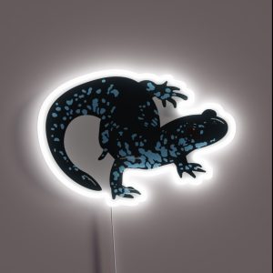 Blue Spotted Salamander Ambystoma Laterale RGB Neon Sign Blue Spotted Salamander Ambystoma Laterale RGB Neon Sign
