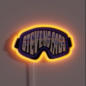 Blue Stevens Pass Snow Goggles RGB Neon Sign