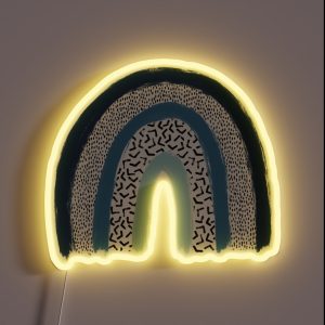 Blue Textured Rainbow RGB Neon Sign