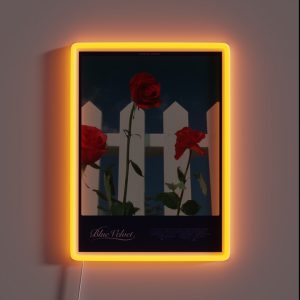 BLUE VELVET Custom Poster Print Flowers RGB Neon Sign